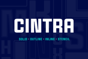 Cintra Family: A Bold Geometric Sans Serif for Branding and Display