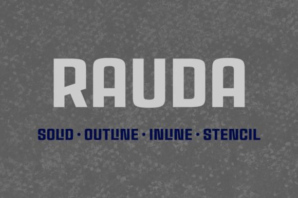 Rauda Family: Exploring the Bold Sans Serif Display Font from Graviton Foundry