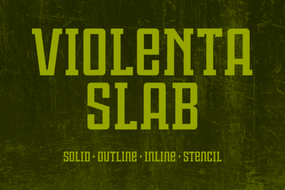 Violenta Slab Family: A Geometric Display Typeface with Condensed Power